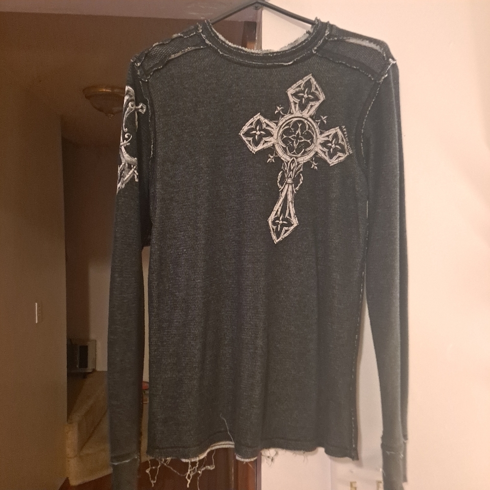 Men's Affliction thermal shirt